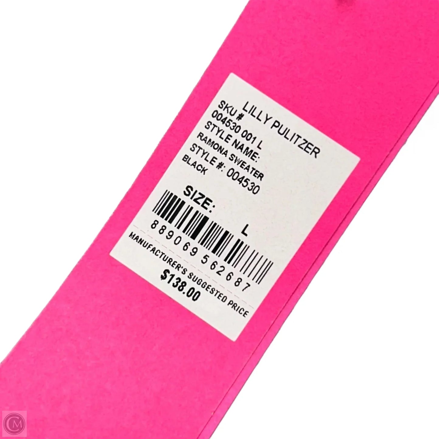 Sweater Cardigan Designer By Lilly Pulitzer In Black, Size: L