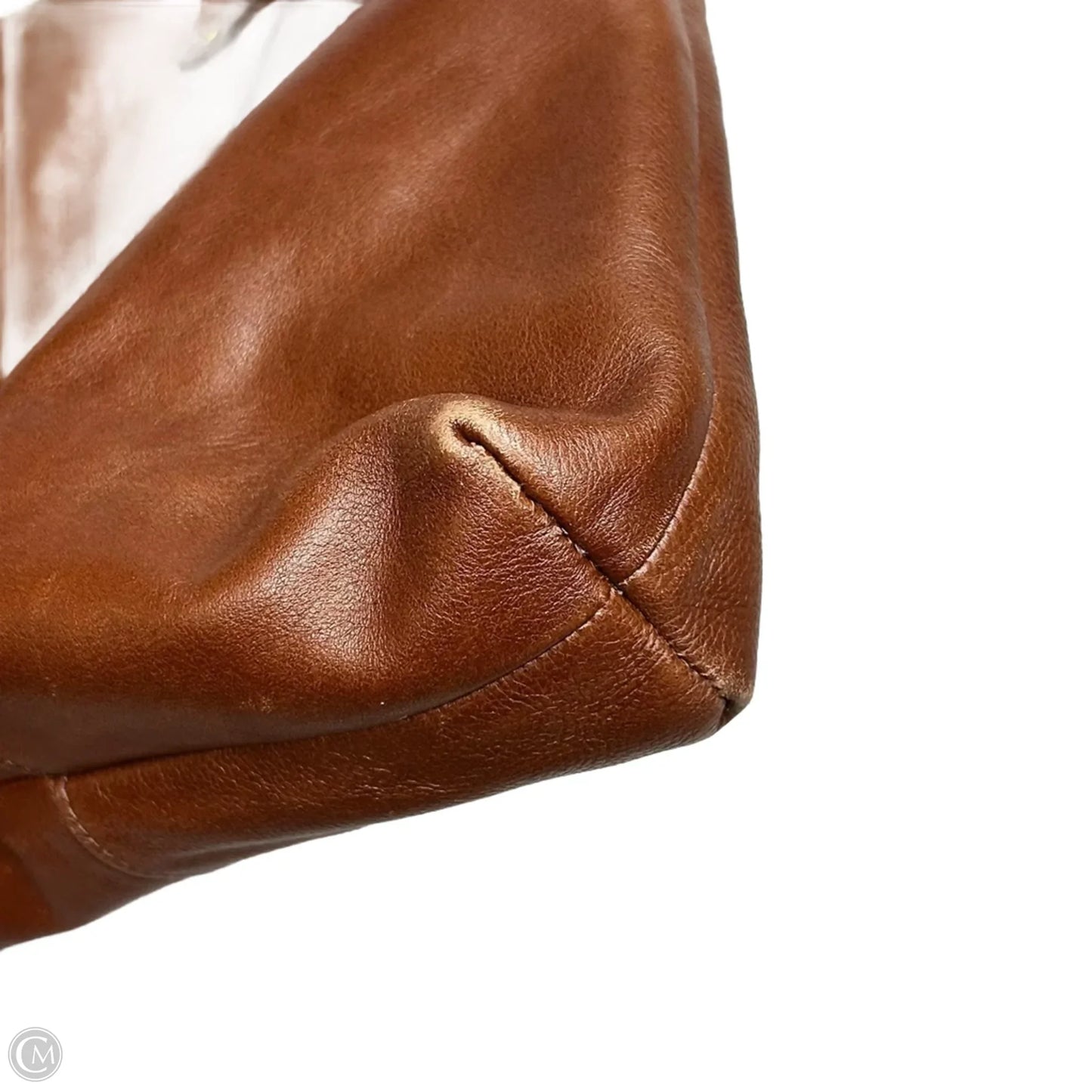 Handbag Leather By Fossil, Size: Medium