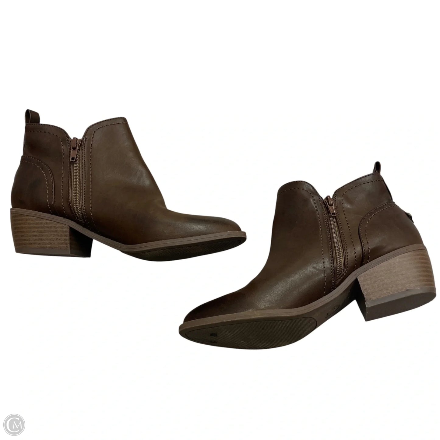 Boots Ankle Heels By G By Guess In Brown, Size: 7.5