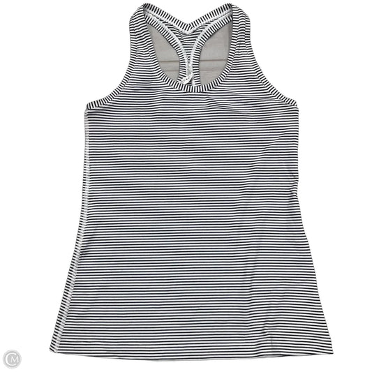 Athletic Tank Top By Lululemon In Black & White, Size: 10