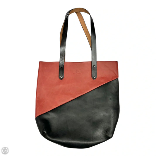 Tote Leather By Mateo Mattia, Size: Medium
