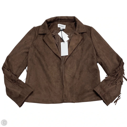 Jacket Moto By For The Republic In Brown, Size: Xs