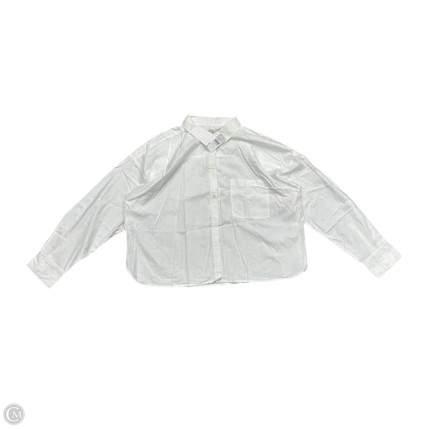 Top Long Sleeve By Loft In White, Size: Xxl
