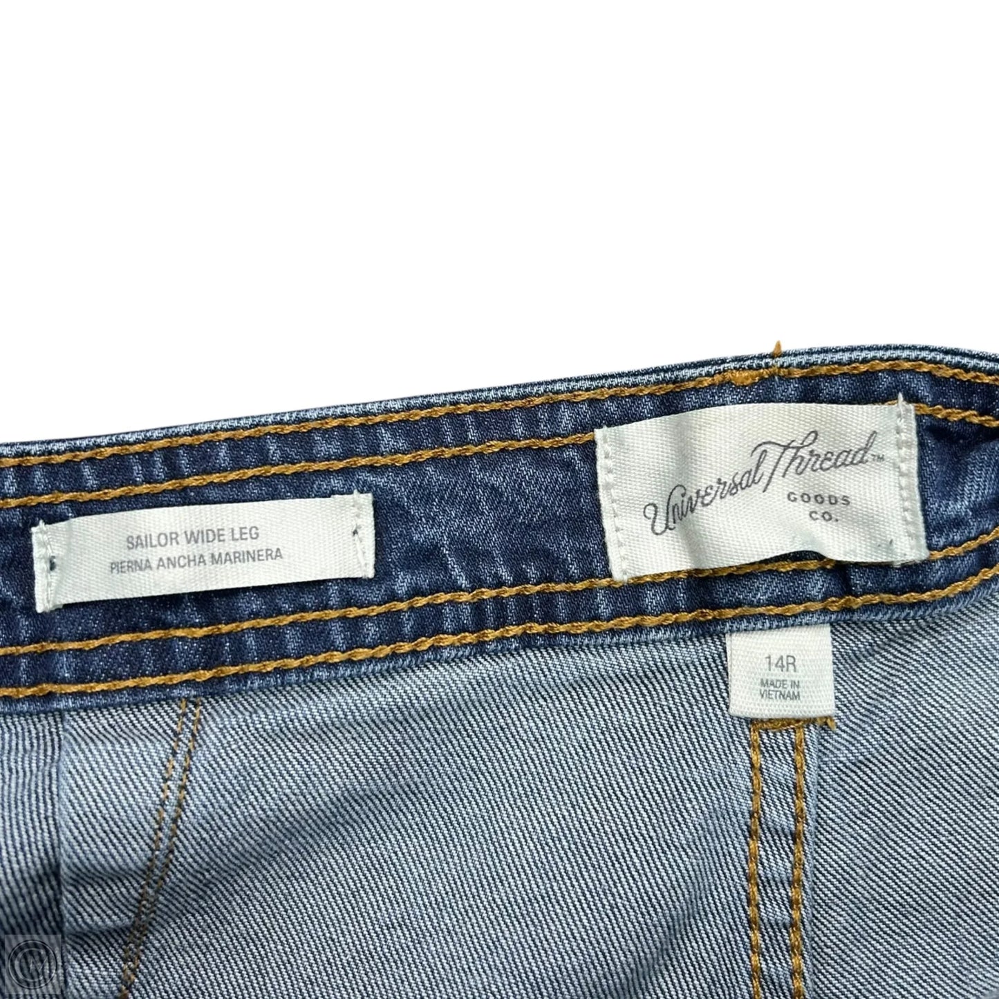 Jeans Wide Leg By Universal Thread In Blue Denim, Size: 14