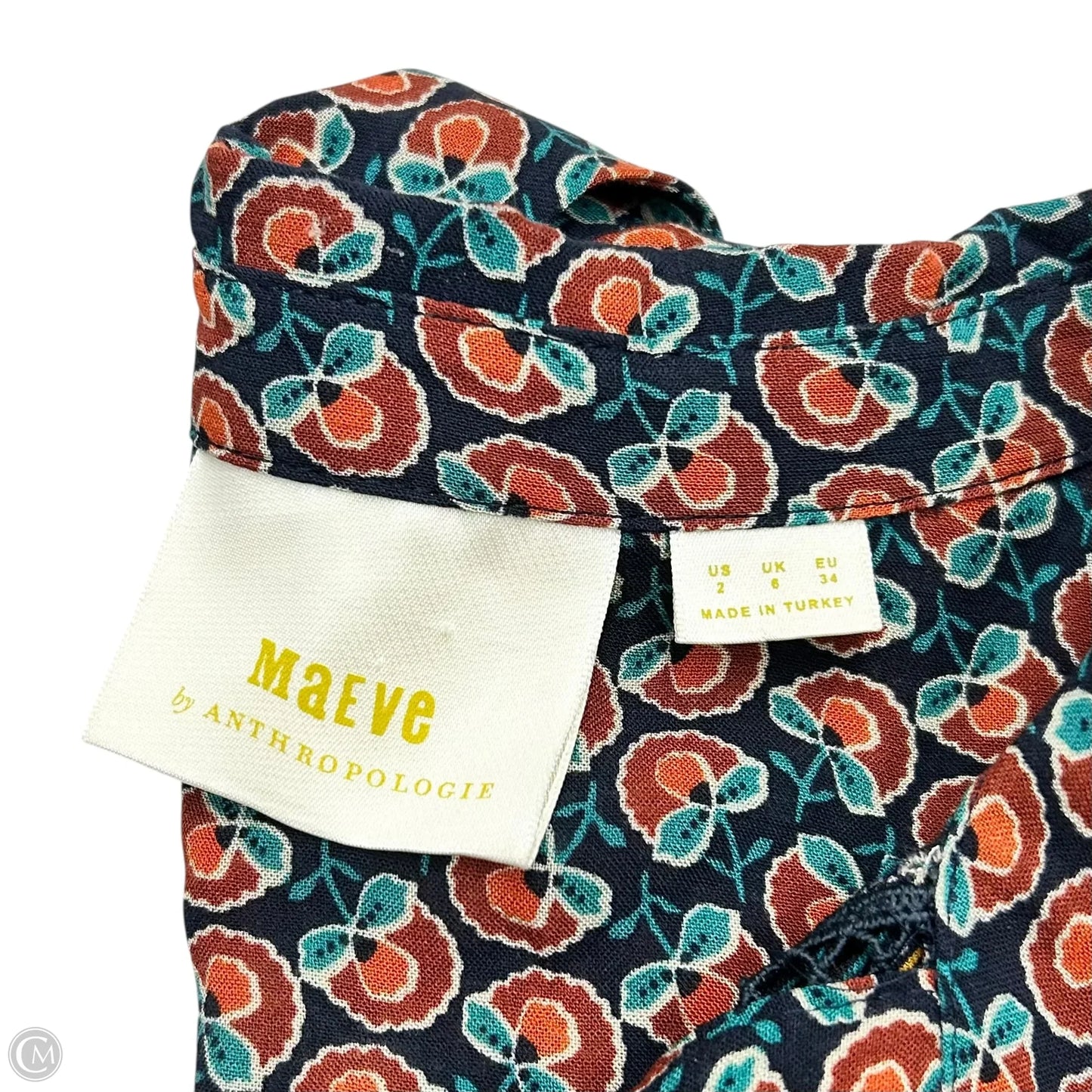 Tunic 3/4 Sleeve By Maeve In Blue & Orange, Size: Xs