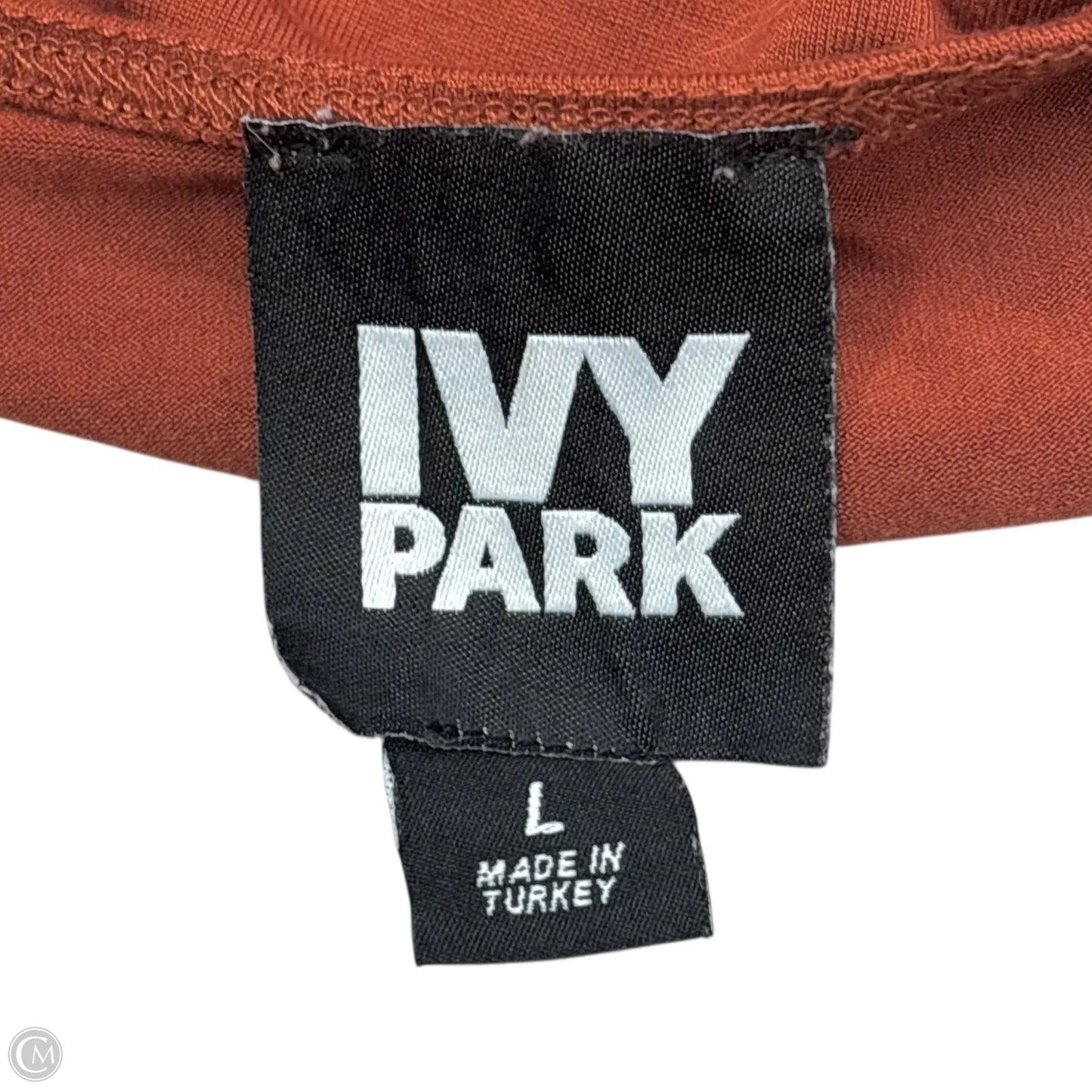 Athletic Top Long Sleeve Collar By Ivy Park In Orange, Size: L