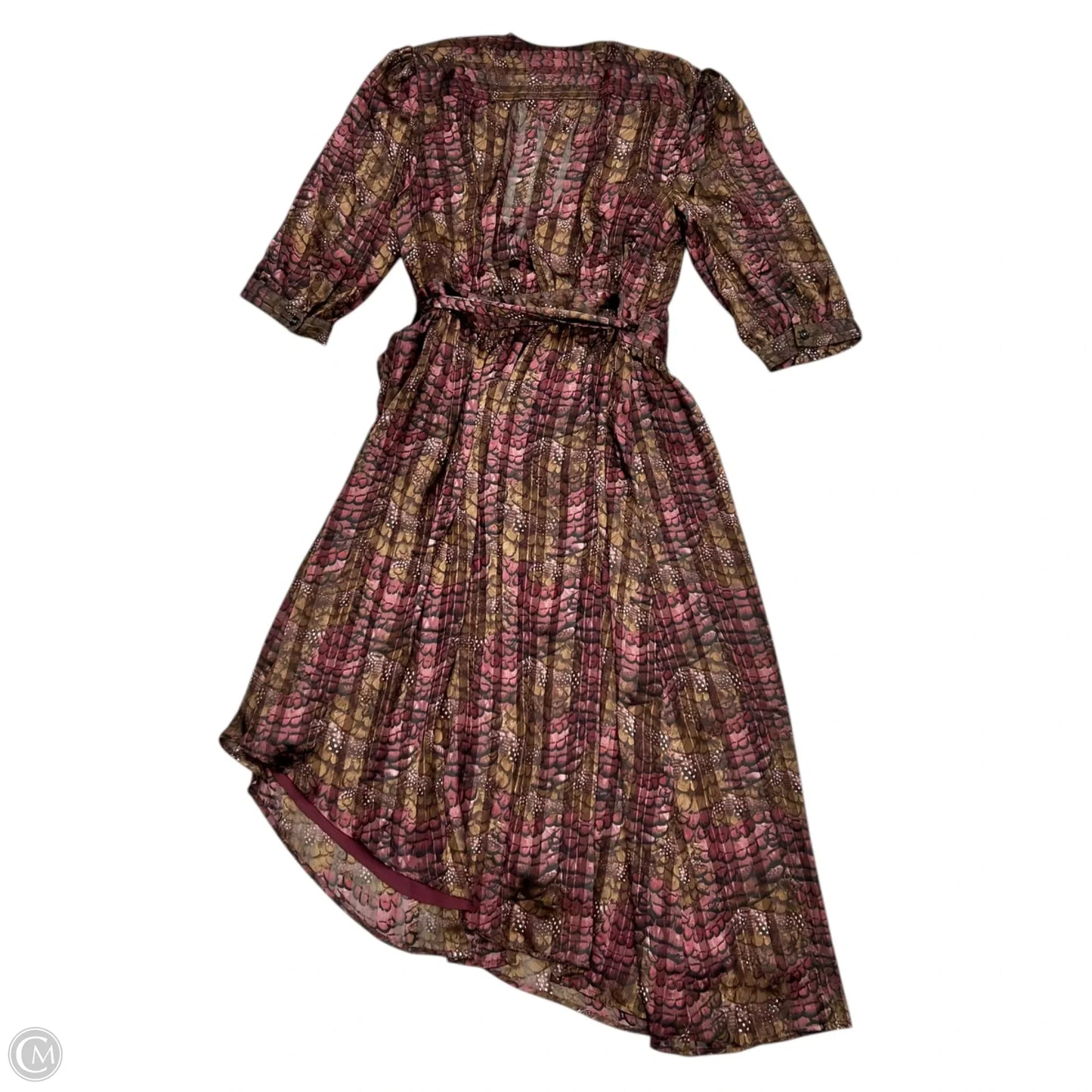 Dress Casual Midi By Scotch & Soda In Black & Purple, Size: M