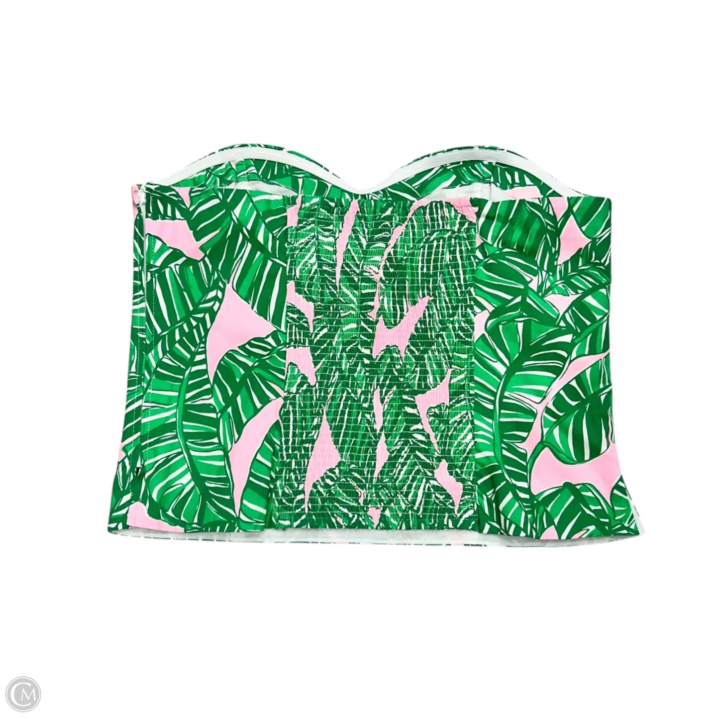Top Sleeveless Designer By Lilly Pulitzer In Green & Pink, Size: M