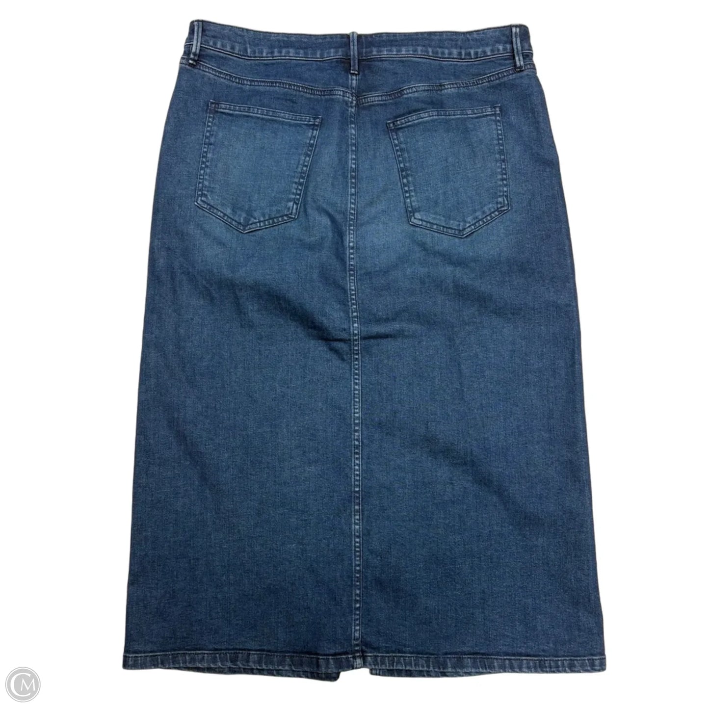 Skirt Midi By Ann Taylor In Blue Denim, Size: 14