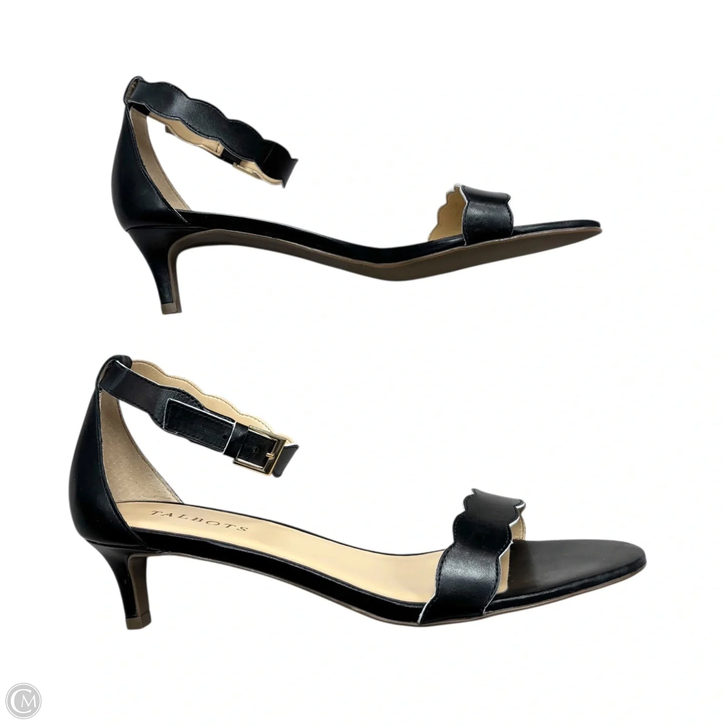 Sandals Heels Kitten By Talbots In Black, Size: 9.5
