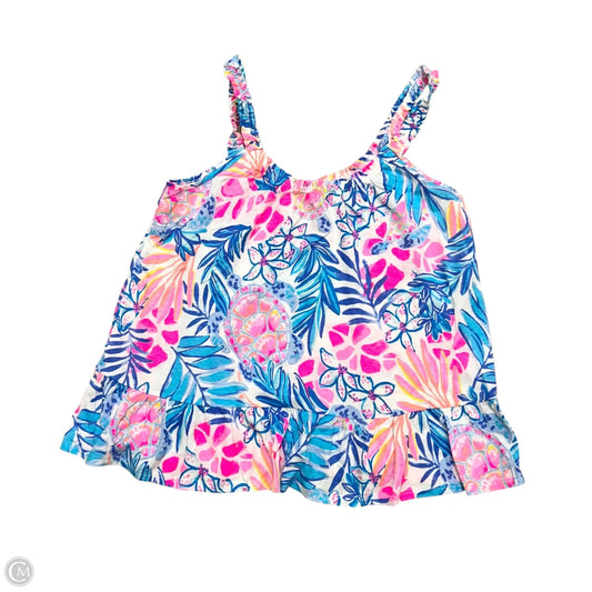 Top Sleeveless Designer By Lilly Pulitzer In Blue & Pink, Size: Xs