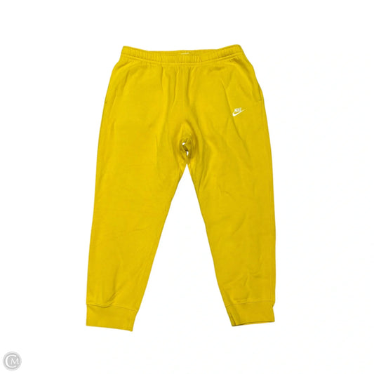 Athletic Pants By Nike Apparel In Yellow, Size: Xxl