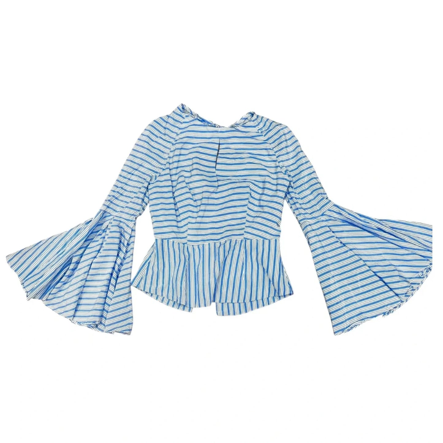 Top Long Sleeve Designer By Milly In Blue & White, Size: S