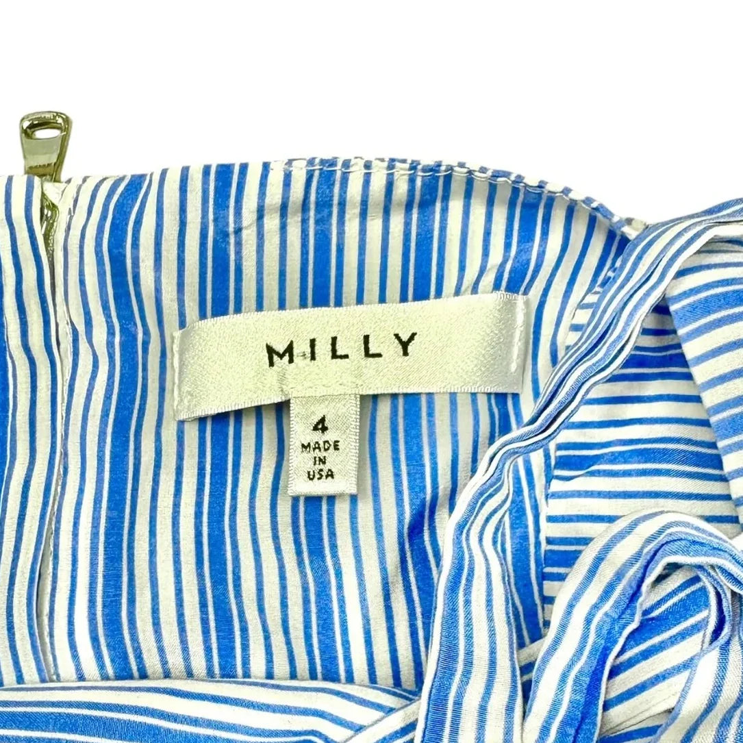 Top Long Sleeve Designer By Milly In Blue & White, Size: S