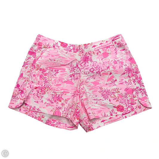 Shorts Designer By Lilly Pulitzer In Pink & White, Size: S