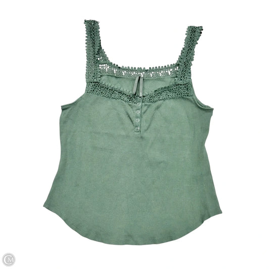 Tank Top By Anthropologie In Green, Size: L