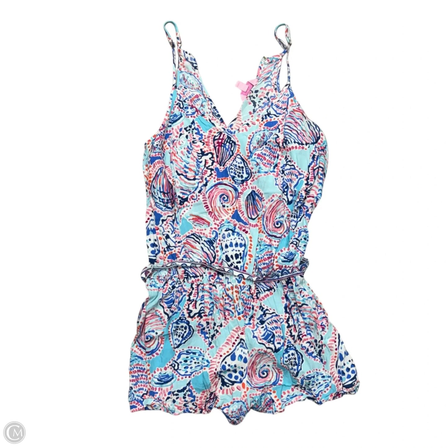 Romper Designer By Lilly Pulitzer In Blue & Red & White, Size: L