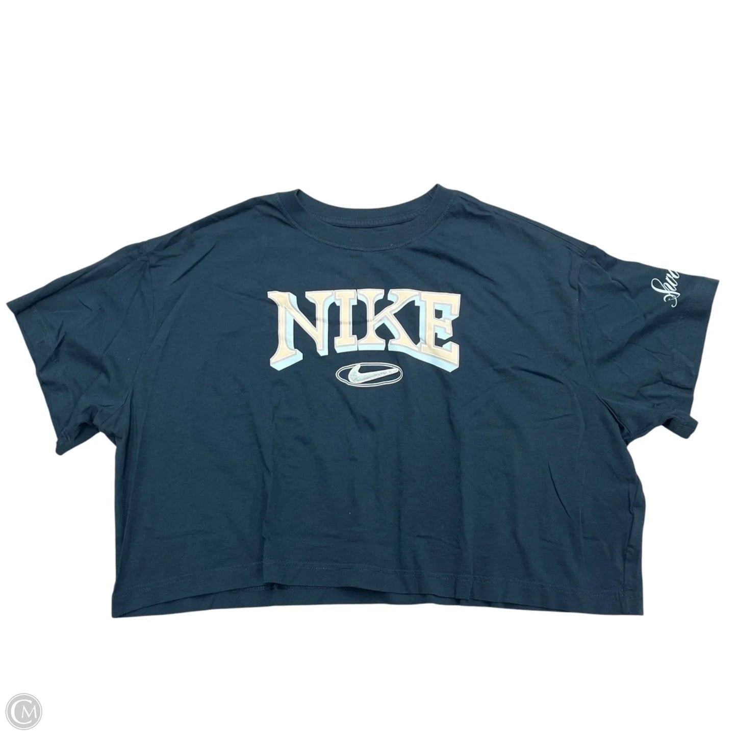 Athletic Top Short Sleeve By Nike Apparel In Navy, Size: Xl