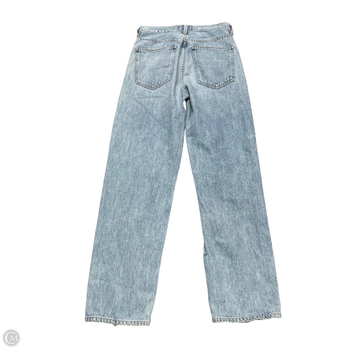 Jeans Straight By Agolde In Blue Denim, Size: 0