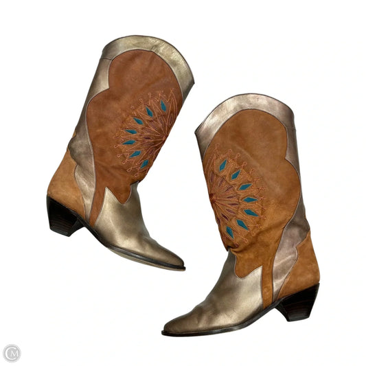 Boots Western In Bronze, Size: 6.5