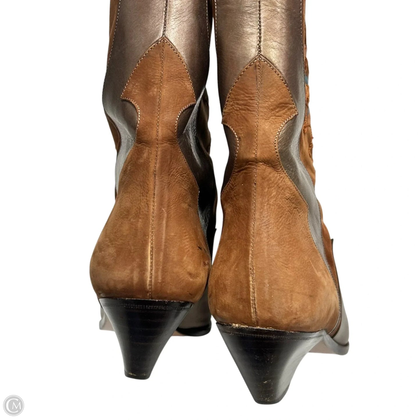 Boots Western In Bronze, Size: 6.5