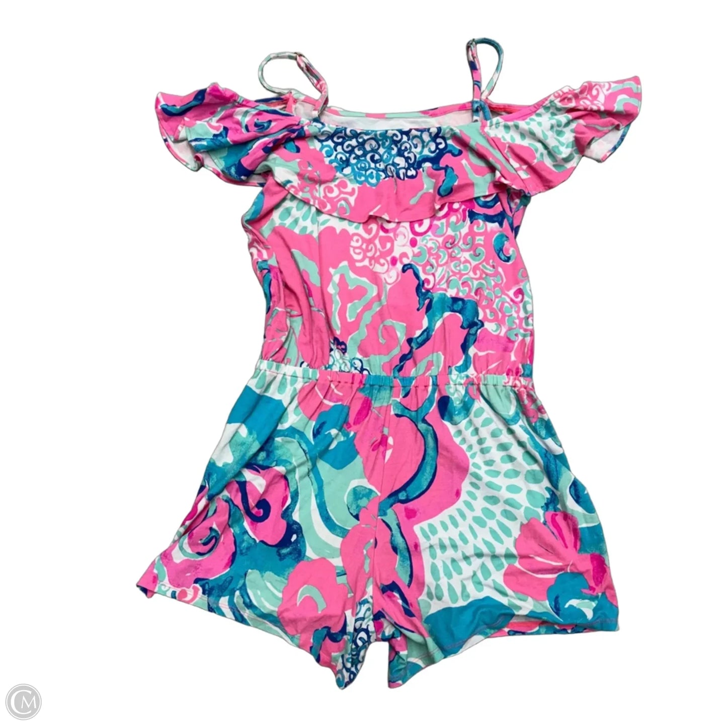 Romper Designer By Lilly Pulitzer In Blue & Pink, Size: Xs