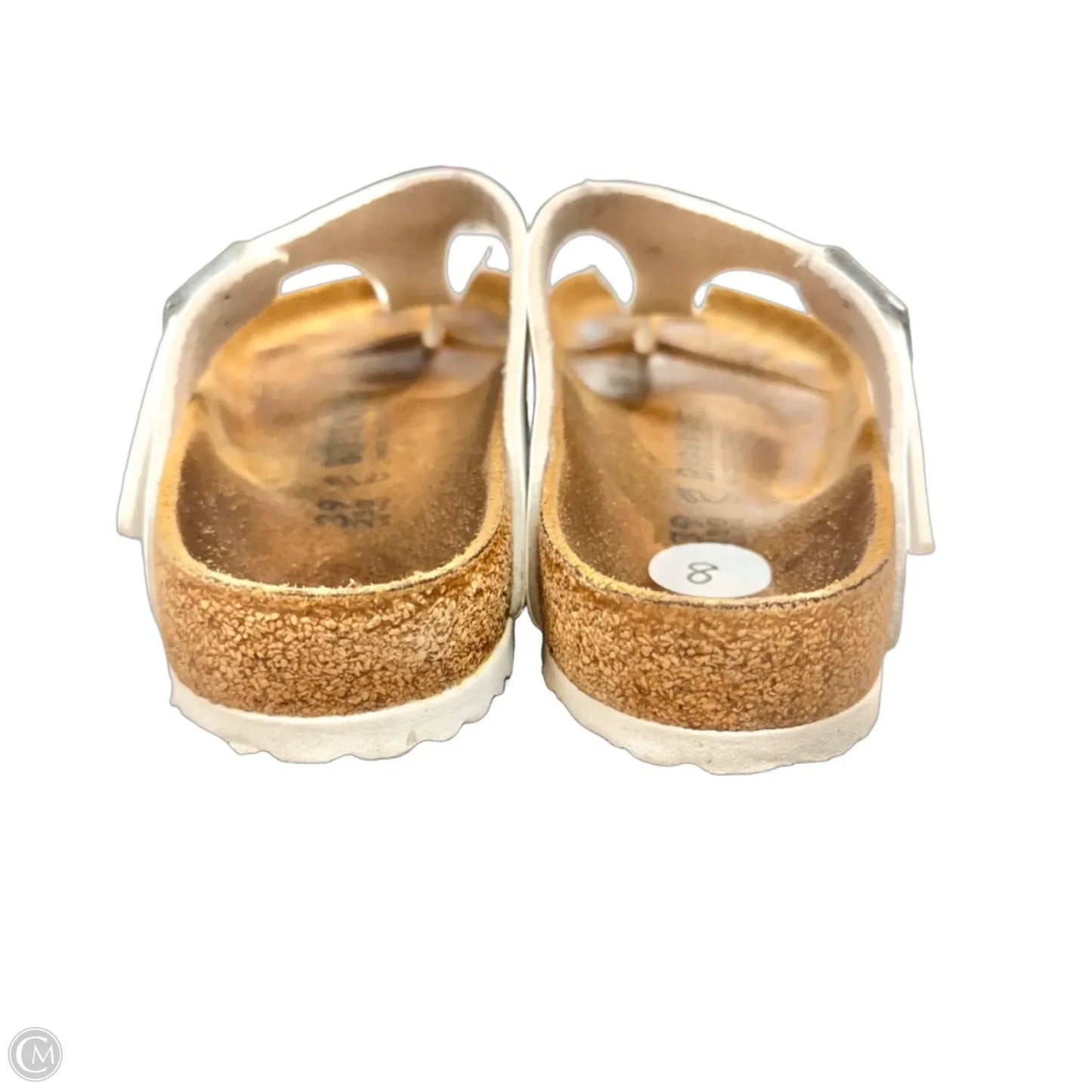 Sandals Flats By Birkenstock In White, Size: 8
