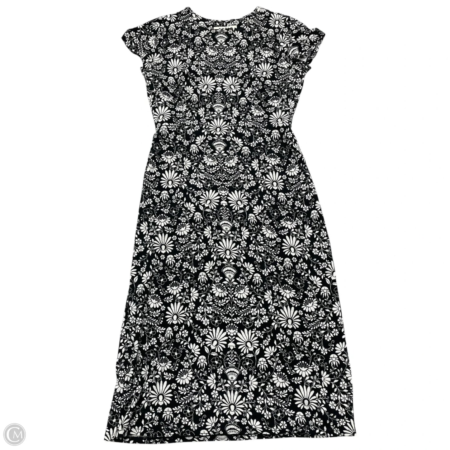 Dress Casual Midi By Boden In Black & White, Size: Xsp
