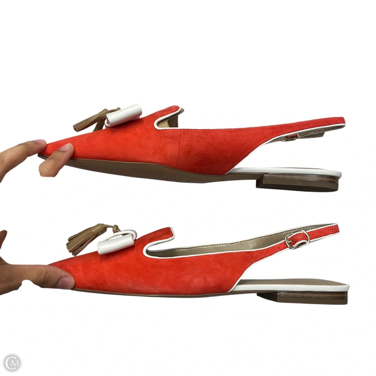 Shoes Flats By Ann Taylor In Orange, Size: 10