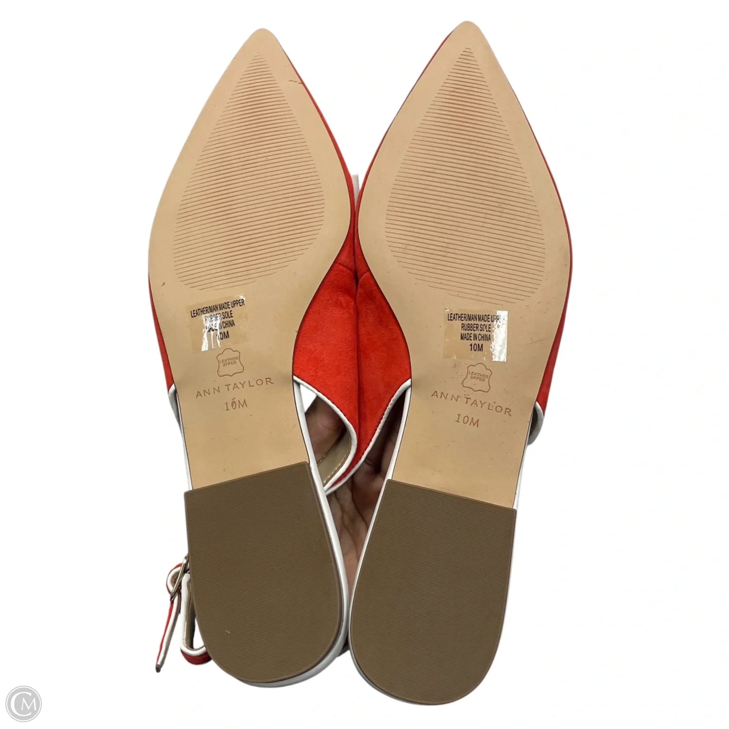 Shoes Flats By Ann Taylor In Orange, Size: 10