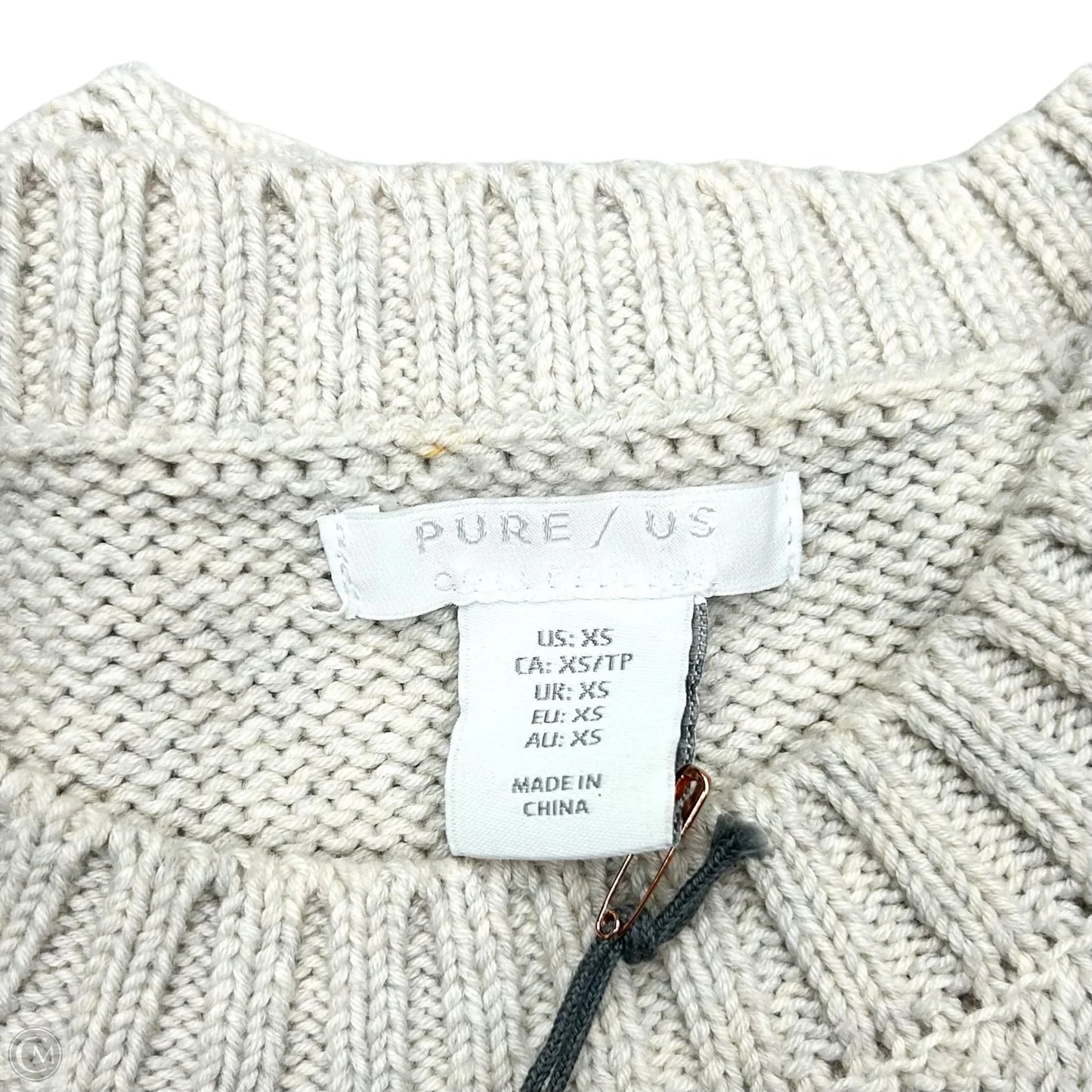 Vest Sweater By Pure/us In Cream, Size: Xs