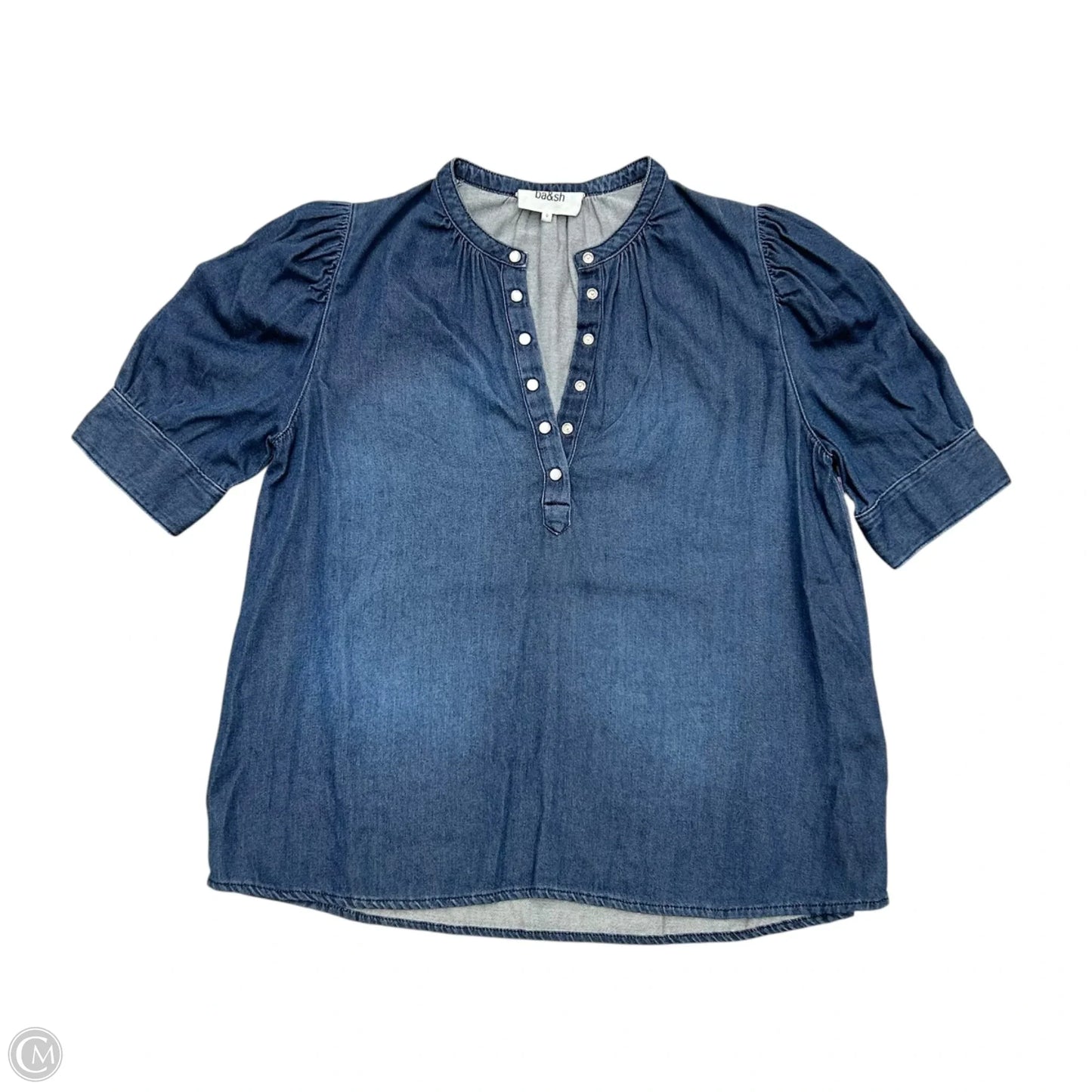 Top Short Sleeve By Ba&sh In Blue Denim, Size: Xs