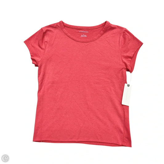 Top Short Sleeve Basic By Anthropologie In Red, Size: Xs