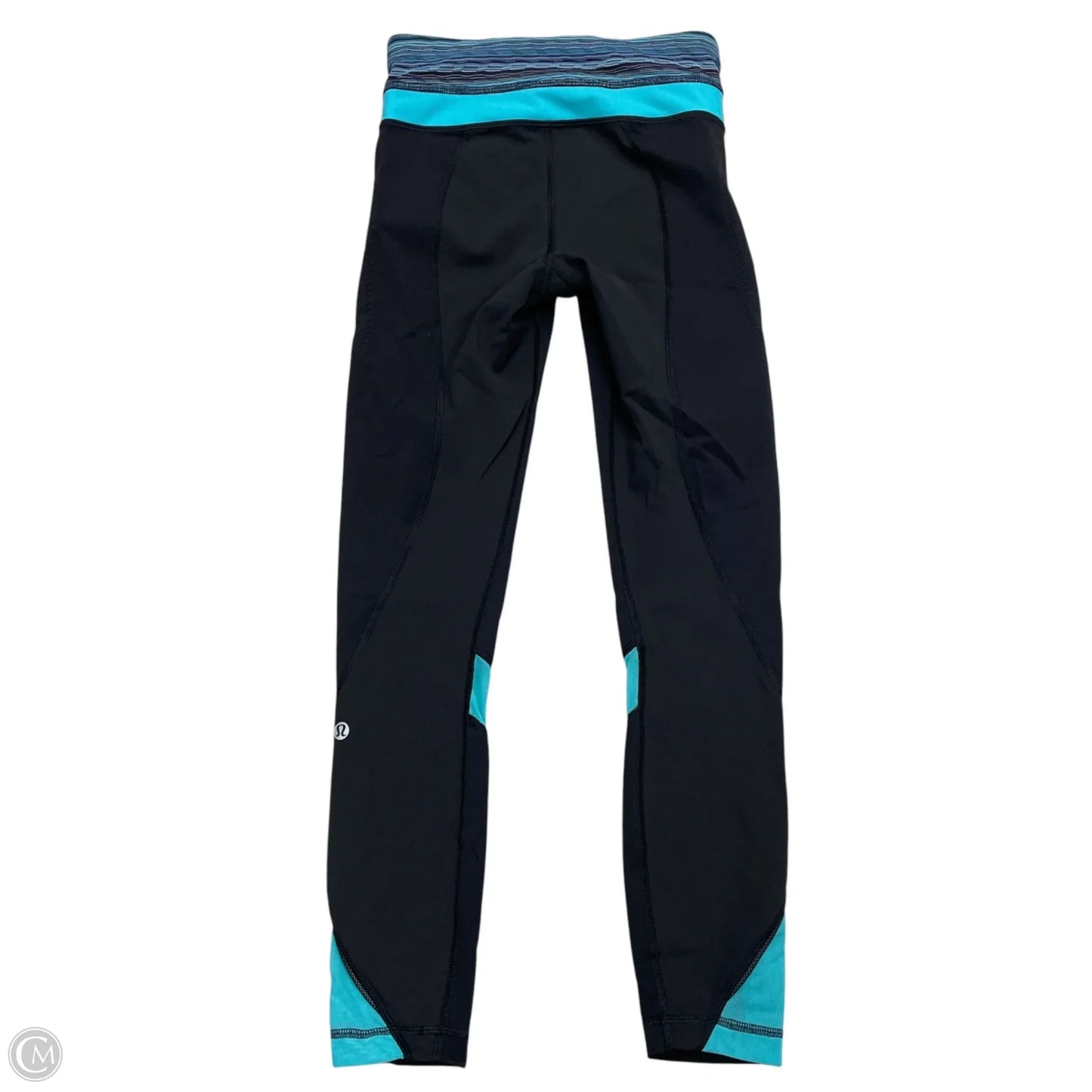 Athletic Capris By Lululemon In Black & Blue, Size: Xs