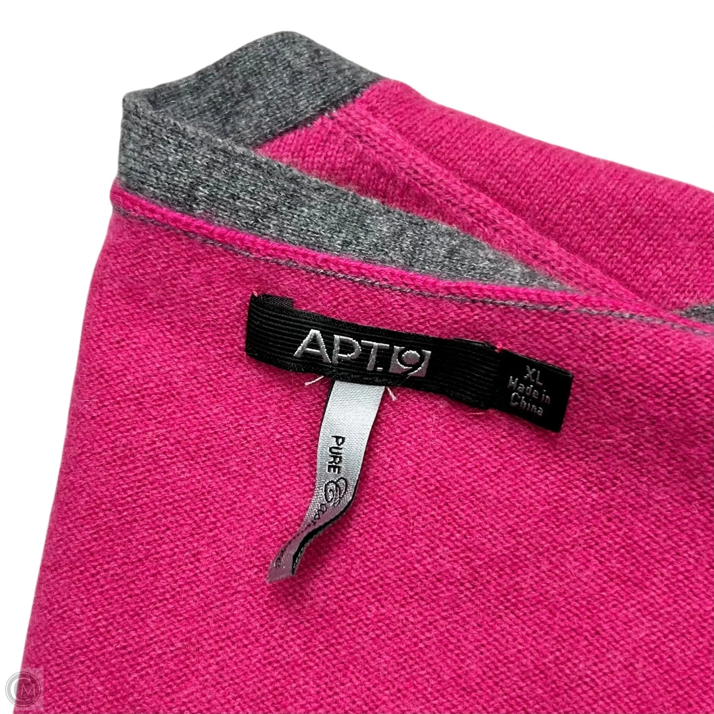 Sweater Cardigan Cashmere By Apt 9 In Pink & Purple, Size: Xl