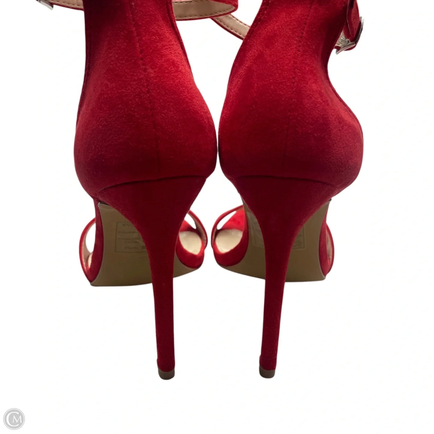 Sandals Heels Stiletto By Boohoo Boutique In Red, Size: 9