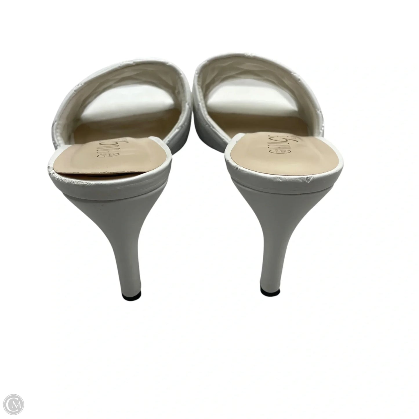 Sandals Heels Stiletto By Rouge In White, Size: 8.5