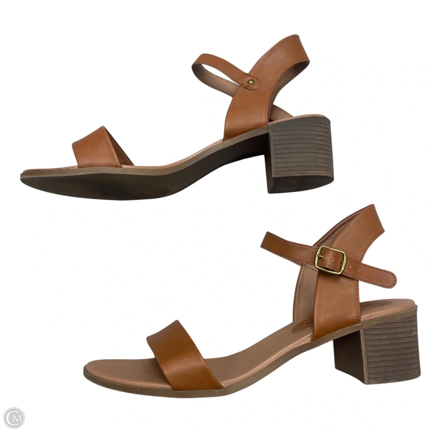 Sandals Heels Block By Rock And Candy In Tan, Size: 12