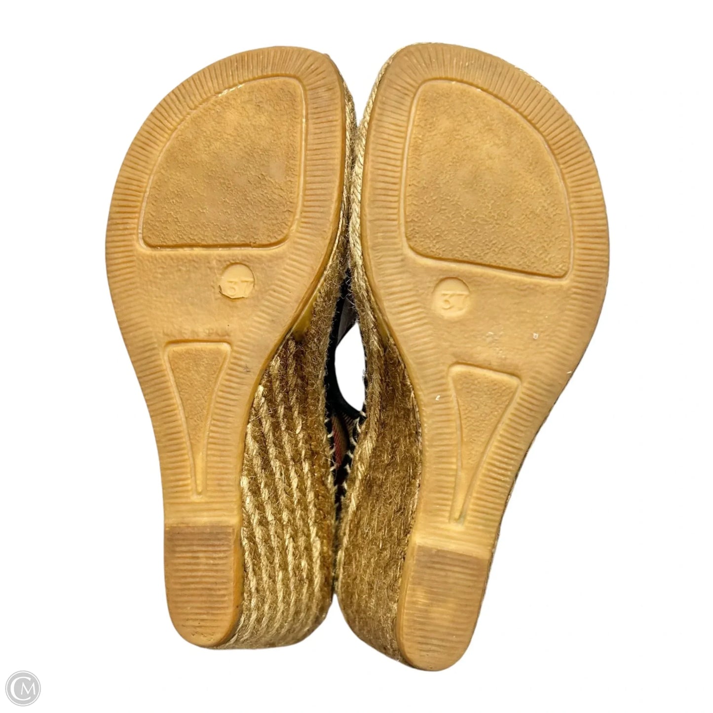 Sandals Luxury Designer By Burberry In Plaid Pattern, Size: 6.5