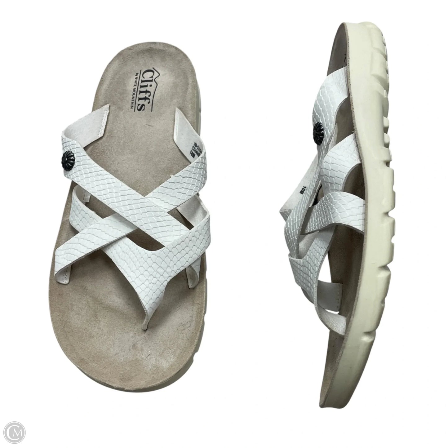 Sandals Flats By Cliffs By White Mountain In White, Size: 10
