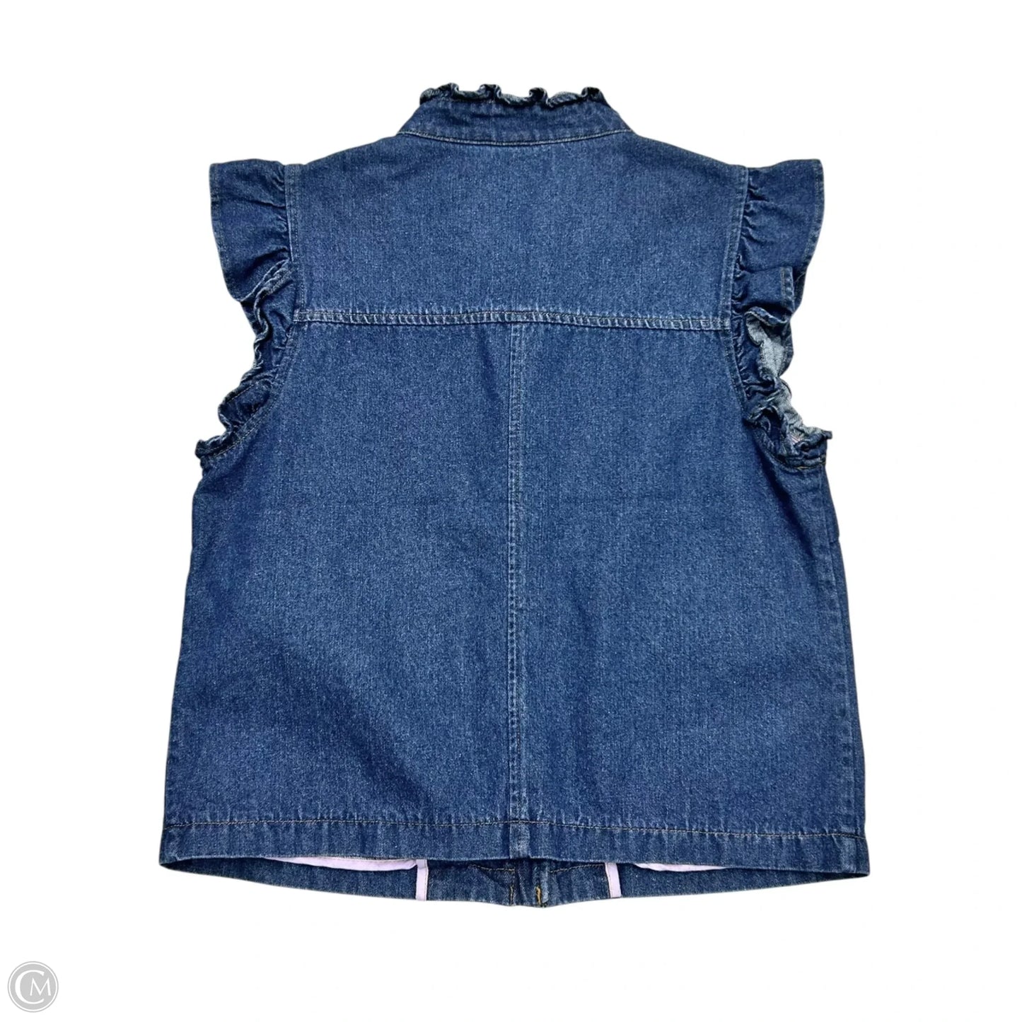 Top Short Sleeve By Dolan Left Coast In Blue Denim, Size: M