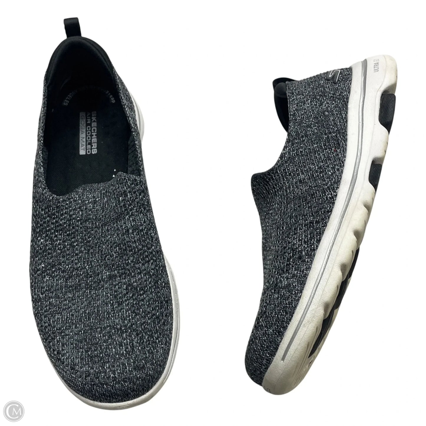 Shoes Sneakers By Skechers In Silver, Size: 8.5