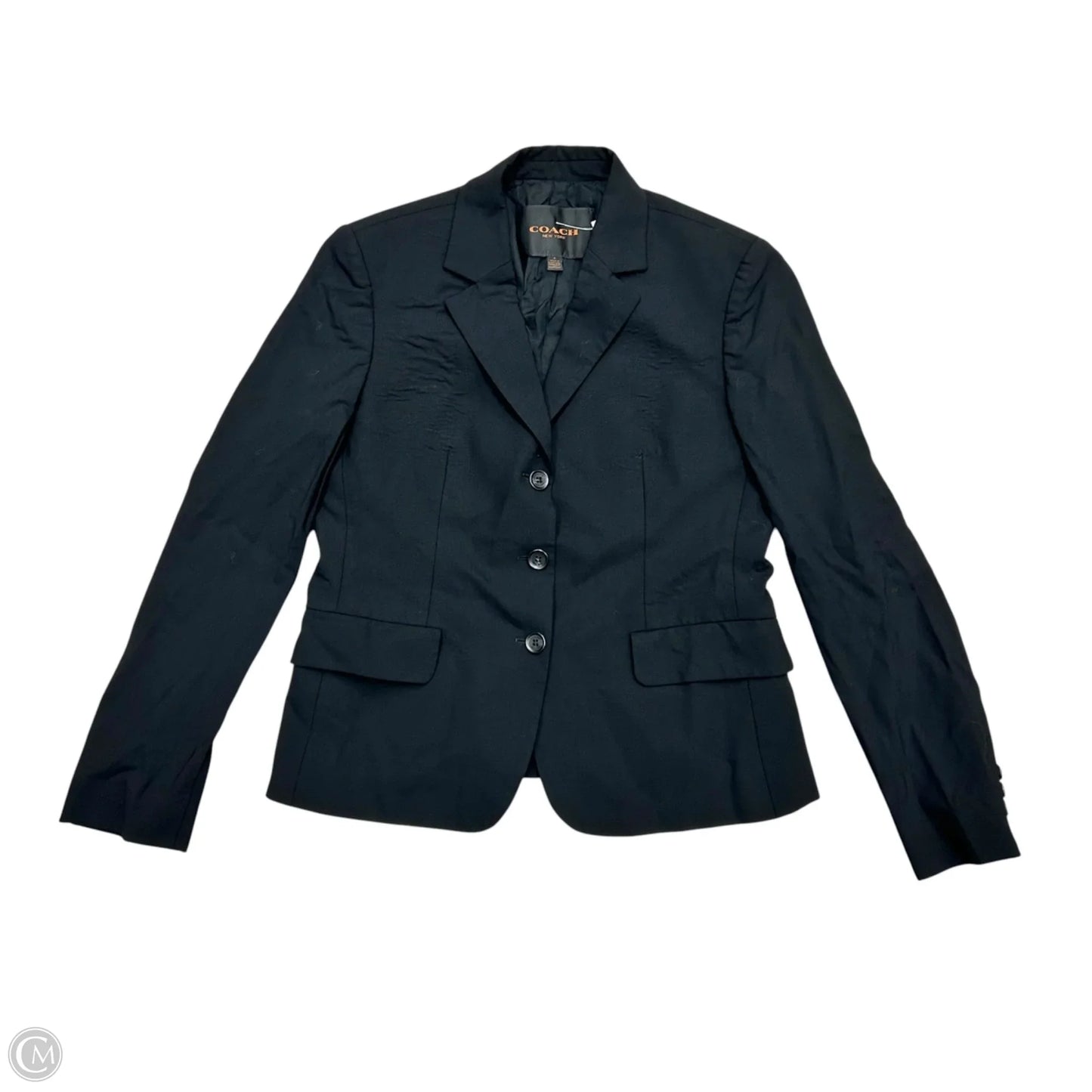 Blazer Designer By Coach In Black, Size: S
