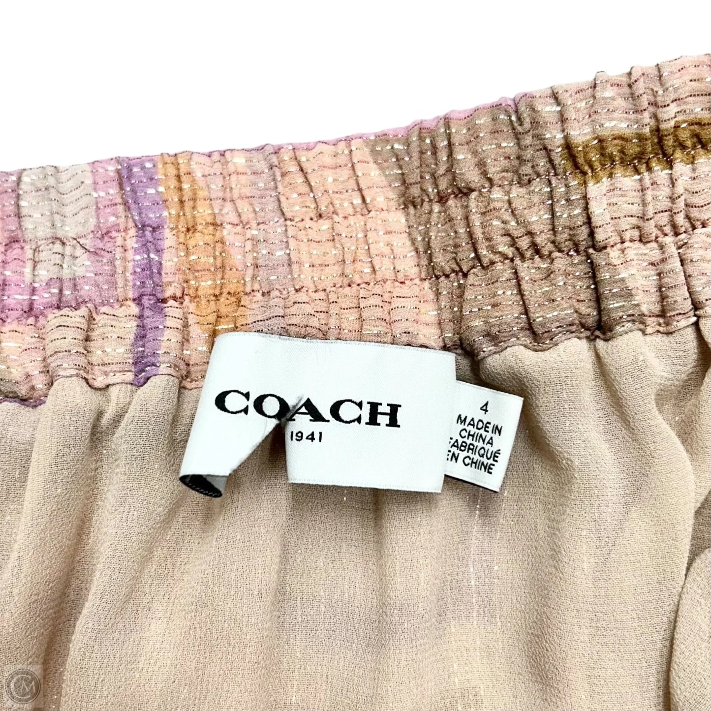 Skirt Designer By Coach In Peach, Size: S