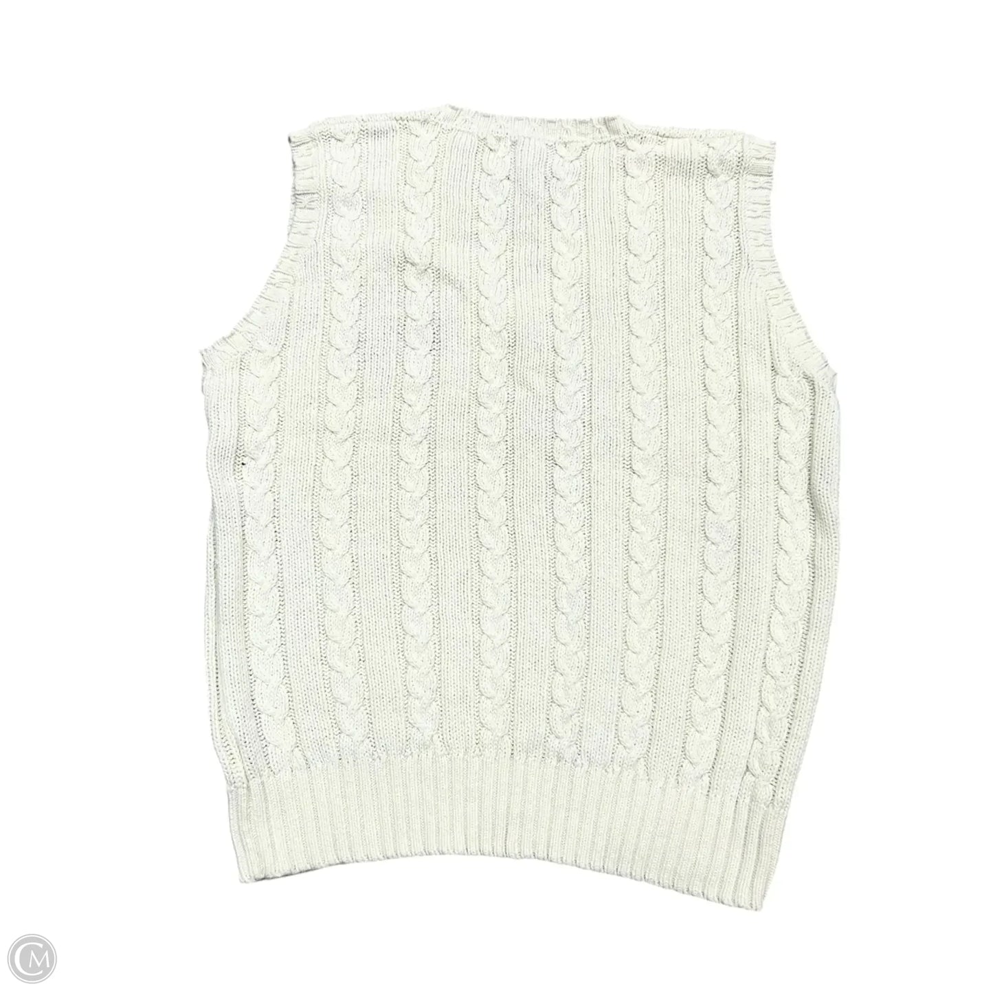 Vest Sweater By Polo Ralph Lauren In Cream, Size: M