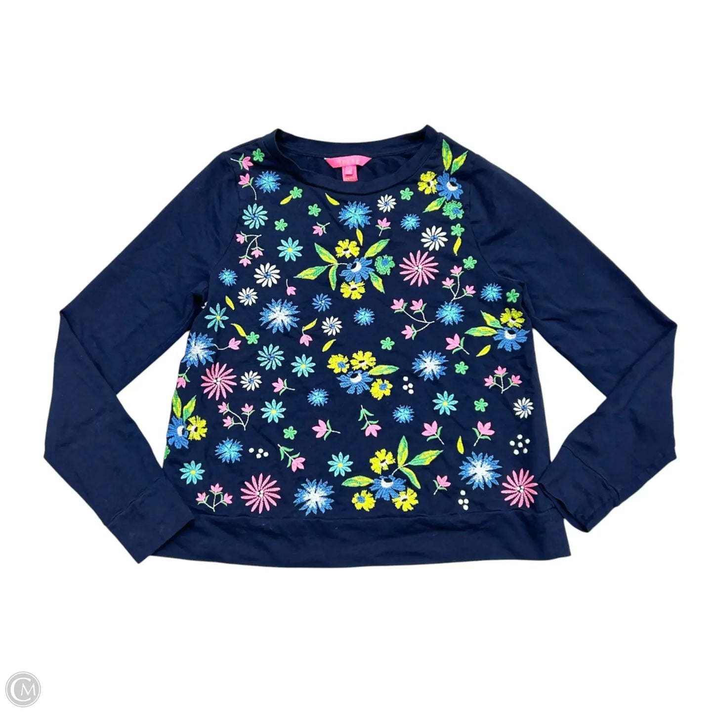 Top Long Sleeve Designer By Lilly Pulitzer In Floral Print, Size: M