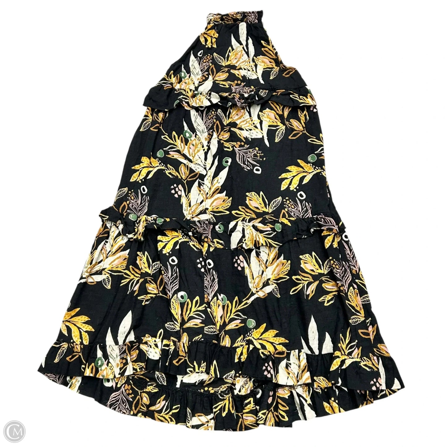 Dress Casual Maxi By Free People In Black & Tan, Size: L