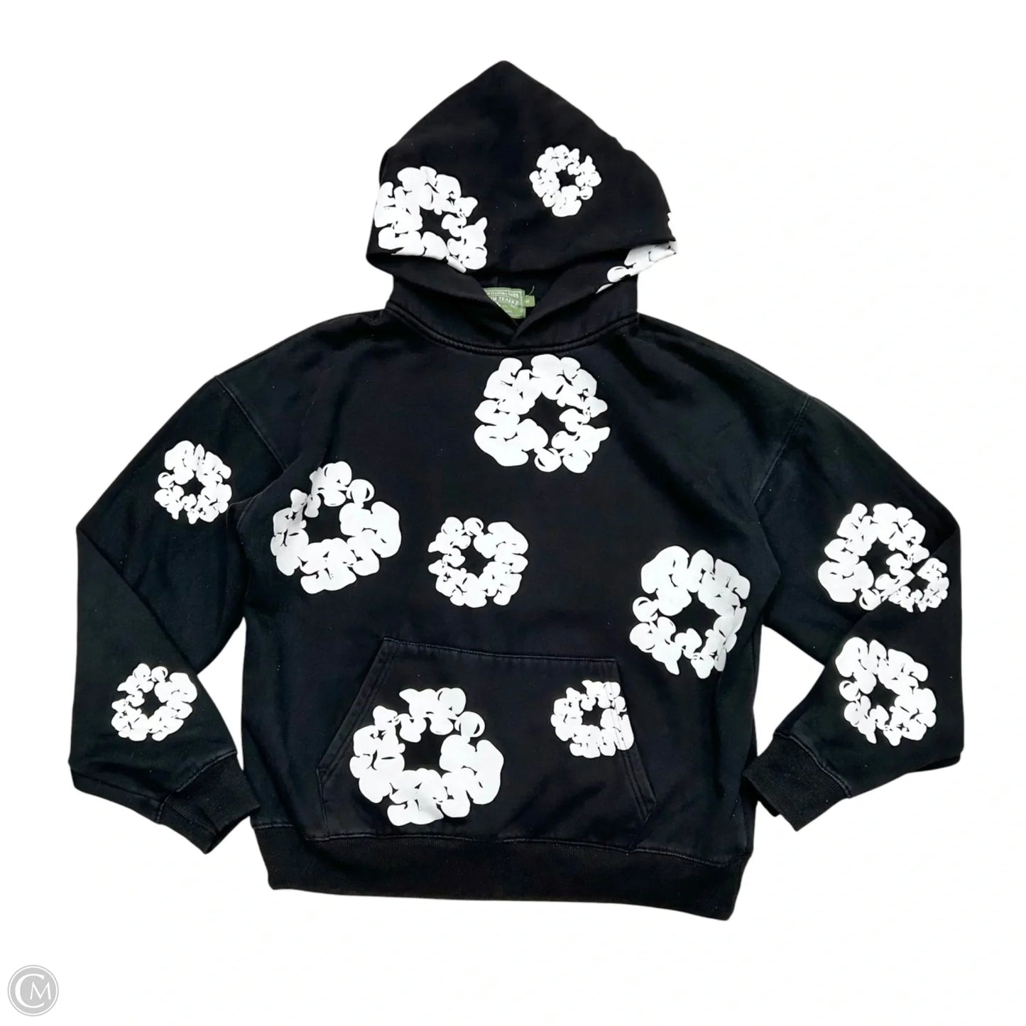 Sweatshirt Hoodie By Denim Tears In Black & White, Size: S
