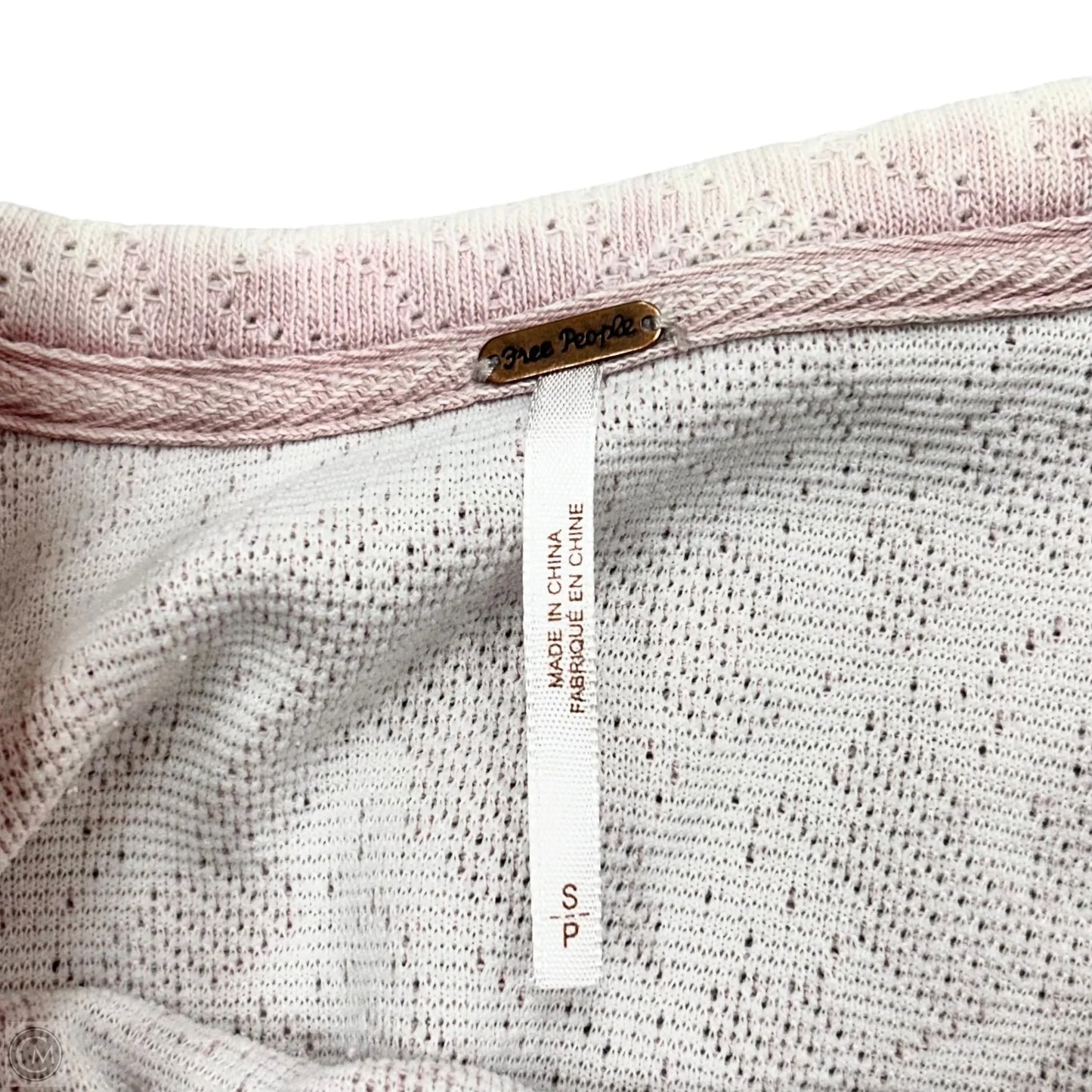 Top Long Sleeve By Free People In Pink, Size: S