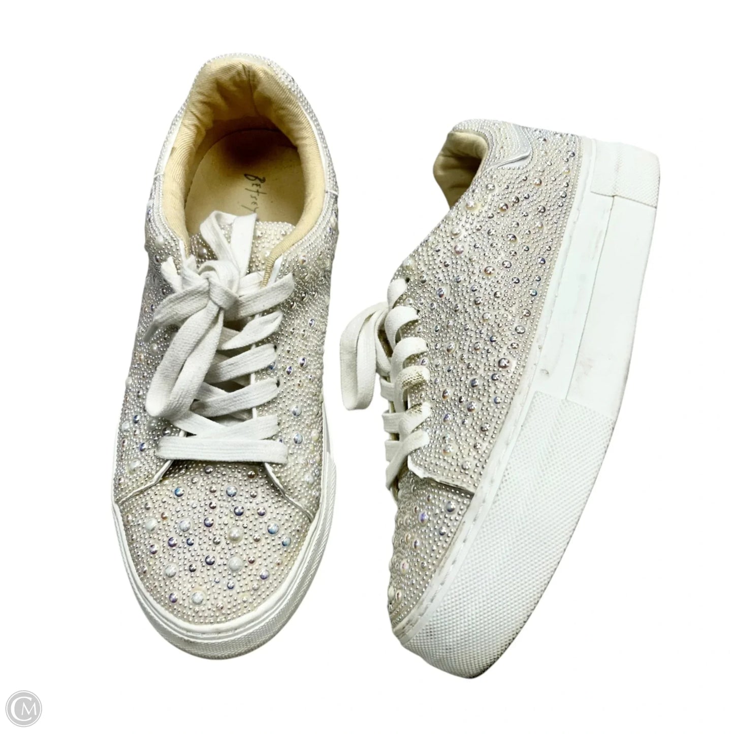 Shoes Sneakers By Betsey Johnson In White, Size: 7